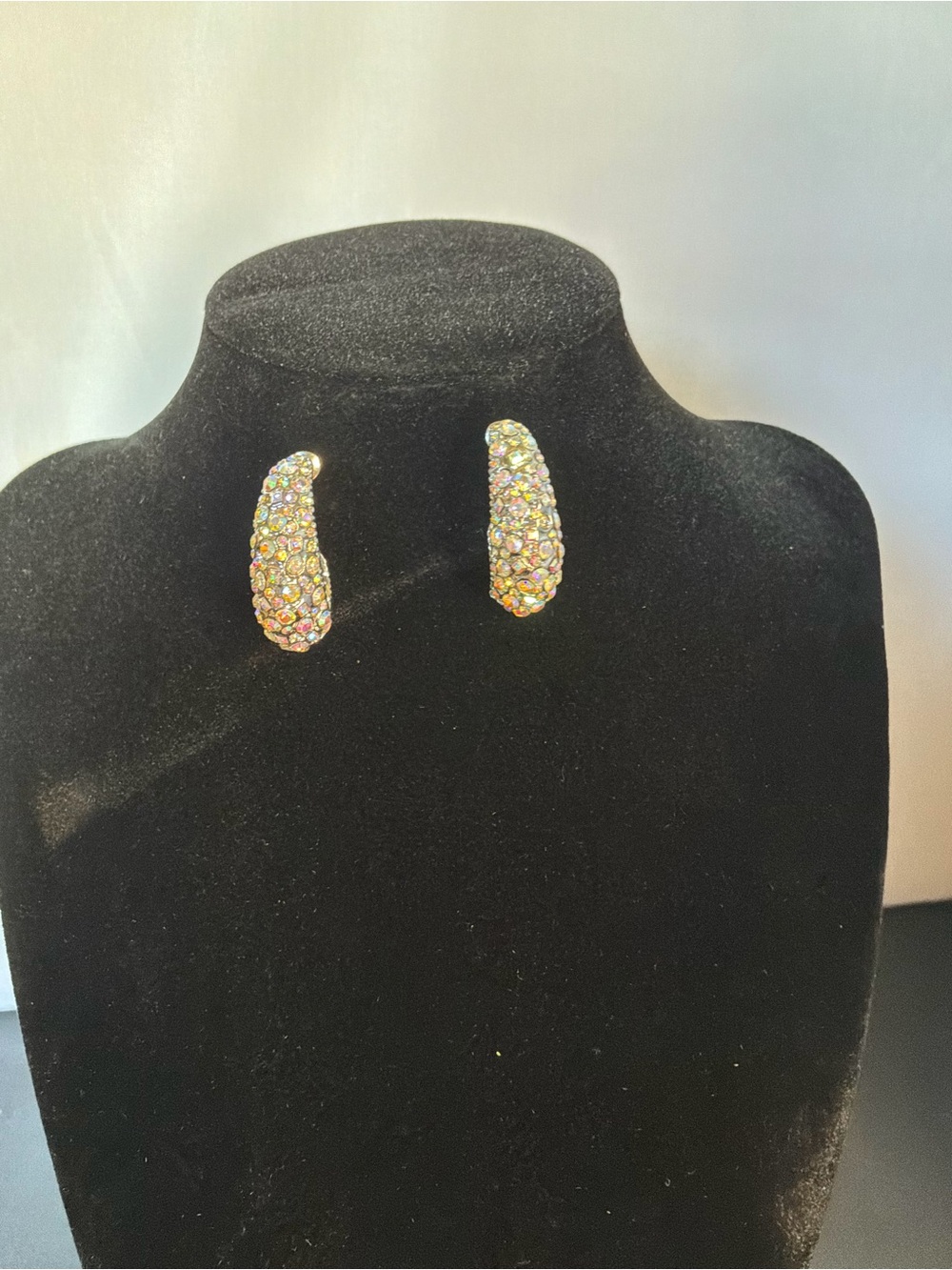 Hoop Earrings - Iridescent Gold-Tone
